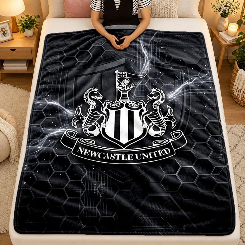 Coperta di Flanella Newcastle United Calcio Calda Morbida Plaid per Uso Interno Divano Letto Soggiorno