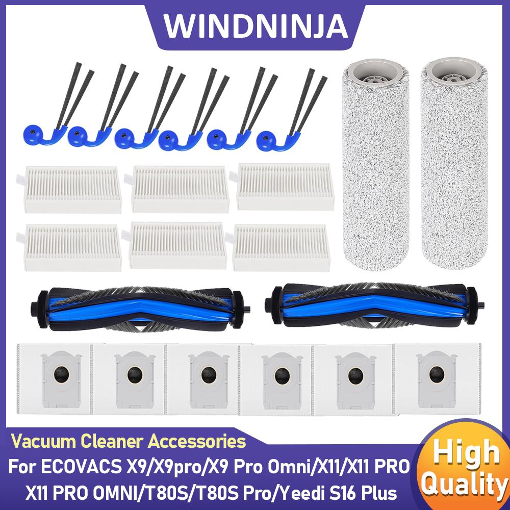 Filter Main Side Brush Roller Mop Dust Bag Accessory For ECOVACS X9 X9 PRO OMNI T81S X11 Pro X11 PRO OMNI YEEDI S16 PLUS Vacuum