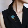 Elegant Enamel Carnation Brooch - Women's Simple, High-End Suit Accessory