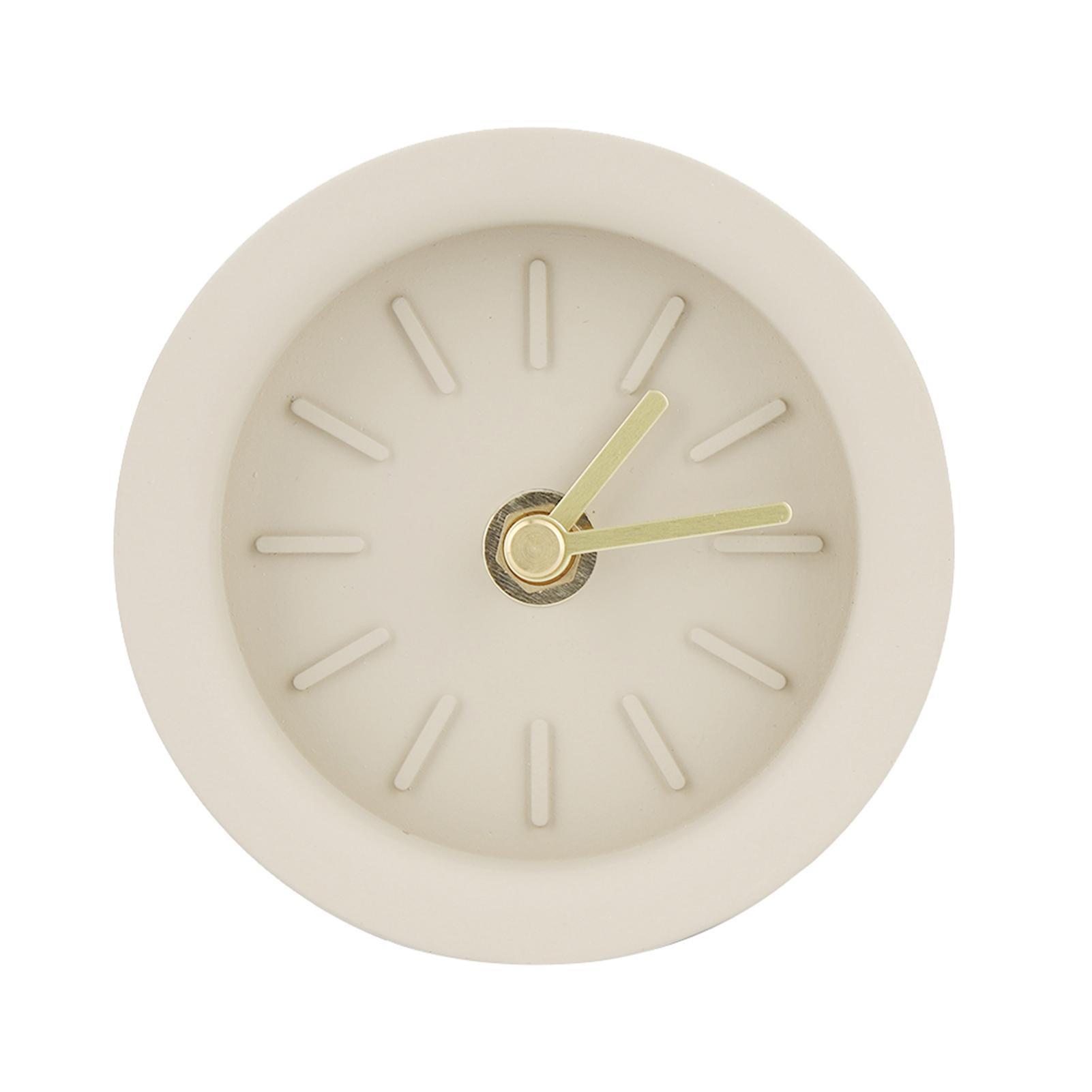 Konnwei Cement Concrete Clock Silent Alarm Clock Quartz Table Clock (Battery Not Include)