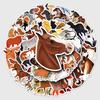 50-Piece Animal Cartoon Stickers Set: Waterproof DIY Decals for Skateboards, Phones, Suitcases, and Children's Projects