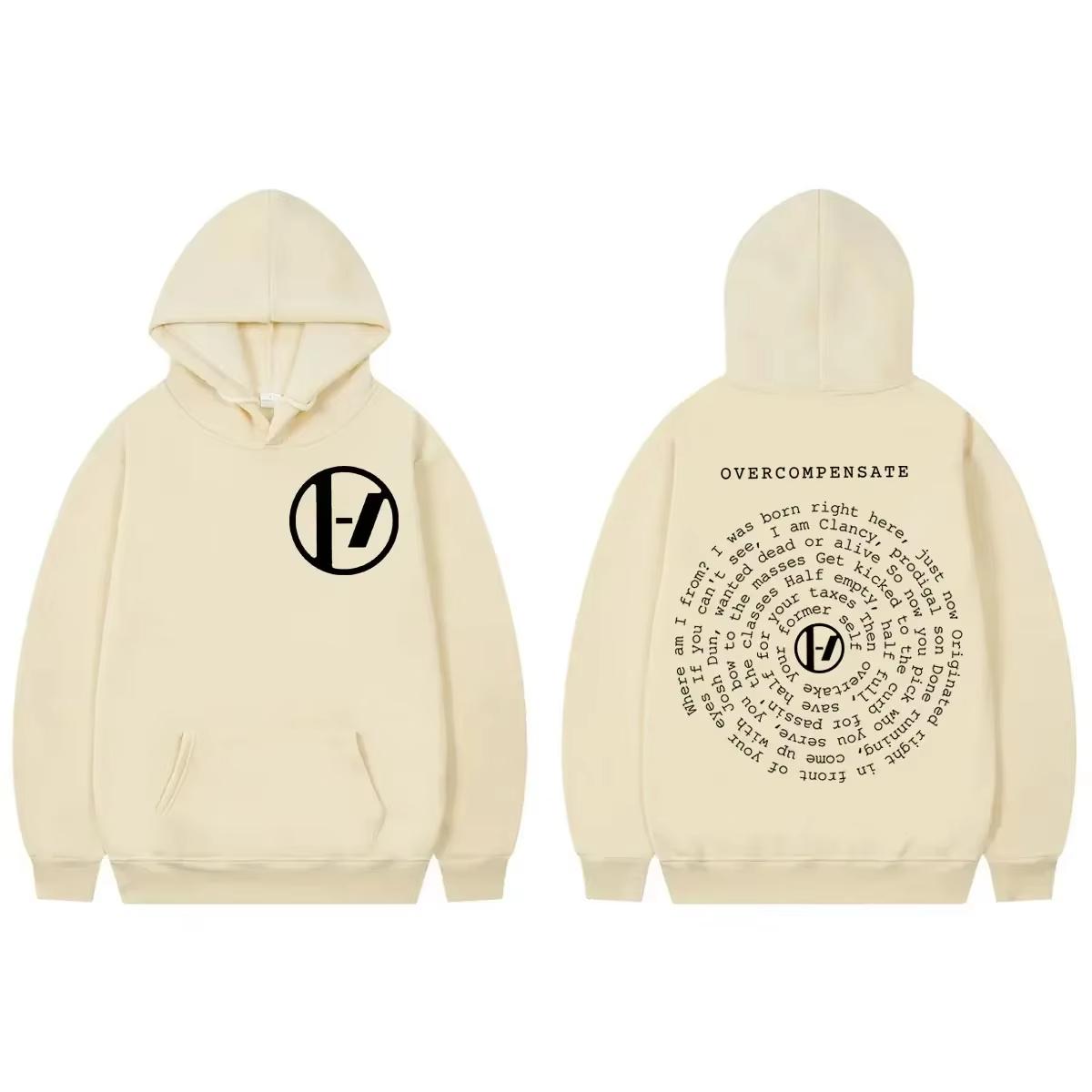 

Худі з двостороннім принтом Twenty One Pilots Модні повсякденні оверсайз світшоти Чоловічі Жіночі Повсякденні З довгим рукавом Флісові світшоти M