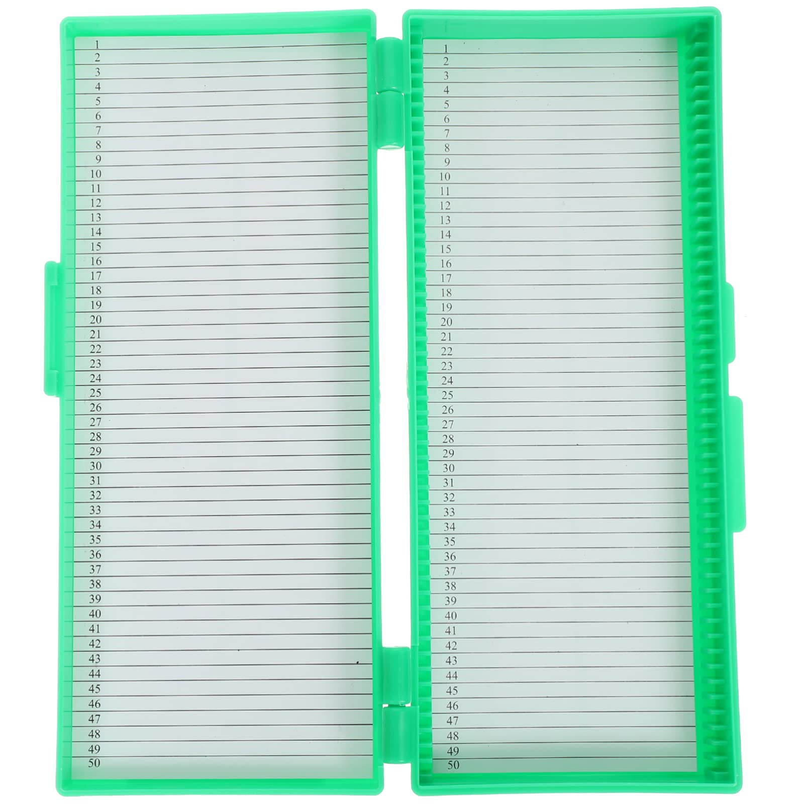 

TOYMYTOY Microscope Slide Storage Specimen Slide Holds 50 Green Box, Case, Box, Slides, зелёный