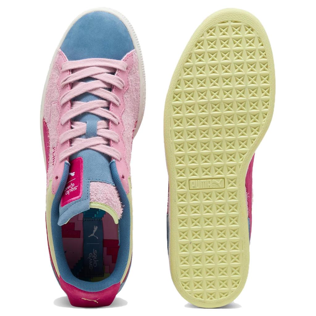 Squid Game x Puma Suede M.C. Escher Litografický Tisk Unisex Tenisky Růžová Modrá-Horizont Orchidej-Stín 399428-01