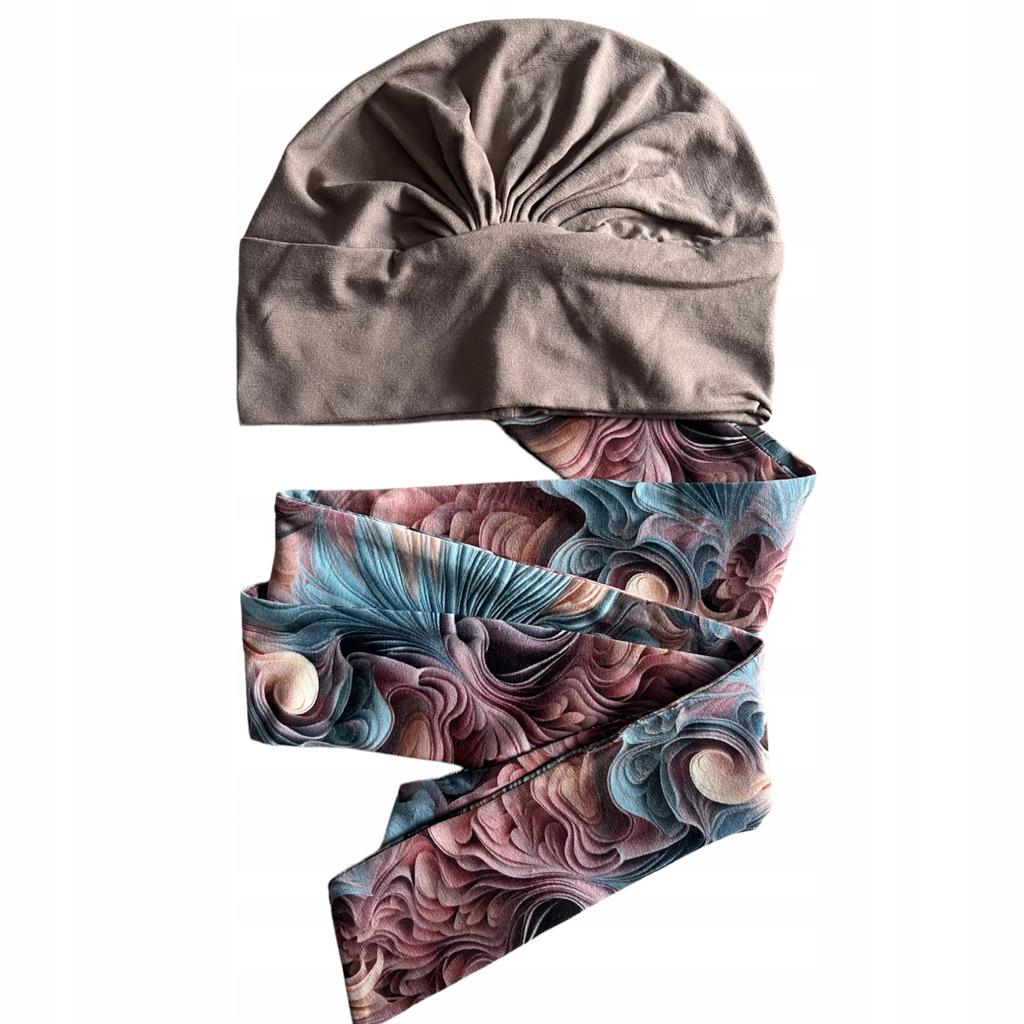 Turban Damski Wiosenny Lena 141-413 Chusta Miękka Także Po Chemioterapii