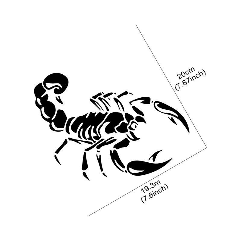 19.3X20cm Creative Scorpion Car Sticker Auto Body Window Decals Personalized Car Styling 3D Stickers Decoration Car Accessories