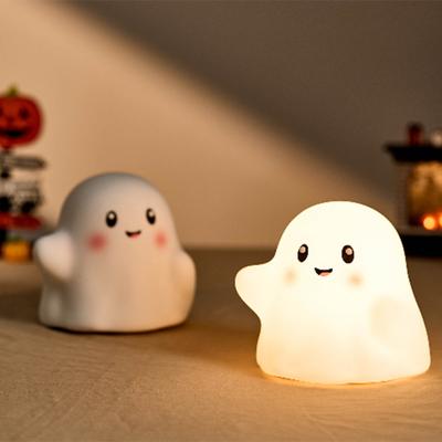 Tipplicht Silikon Nachtlicht Schlafzimmer Nachtlicht Halloween Dekoration Atmosphärenlicht Geschenk Sprachgesteuertes Nachtlicht für Kinder