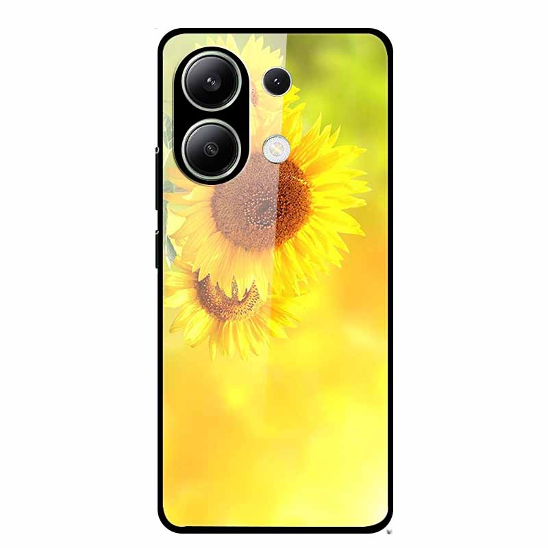 Glass Case For Xiaomi Redmi Note 13 Case Soft Bumper Tempered Glass Hard Back Cover For Redmi Note 13 Pro Phone Case Funda Coque