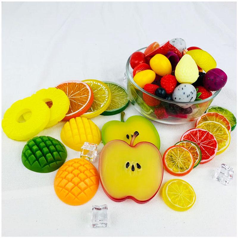 Simulation Fruit Models: Lemon, Orange, Strawberry, and Watermelon Slices for Decoration & Photography Props