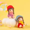 Micro Landscape Decoration Cute Cartoon Doll Girl Four-color Hat Birthday Gift Small Ornaments