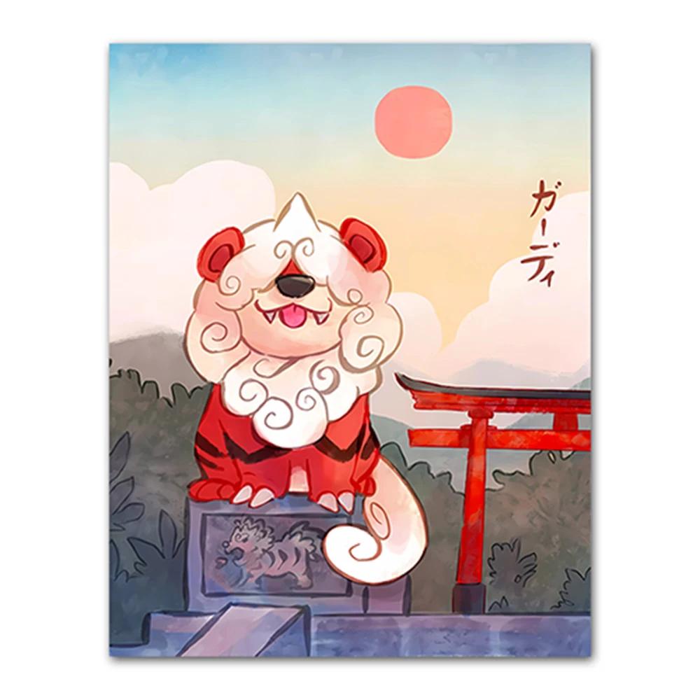 Pokemon Çevre Birimleri Pikachu Gyarados Squirtle Charmander Tuval Tablo Anime Duvar Sanatı Baskıları Oturma Odası Dekorasyonu Posterler