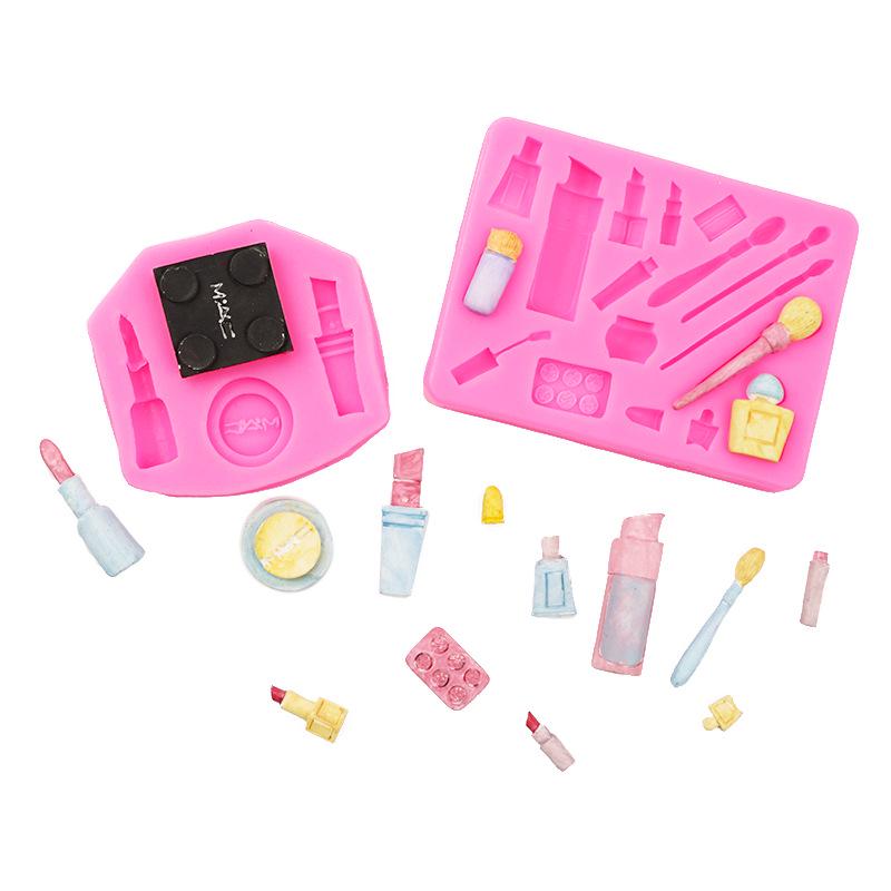 Lipstick, Eyeshadow, High Heels, and Nail Polish Silicone Mold for Makeup and Cake Crafts