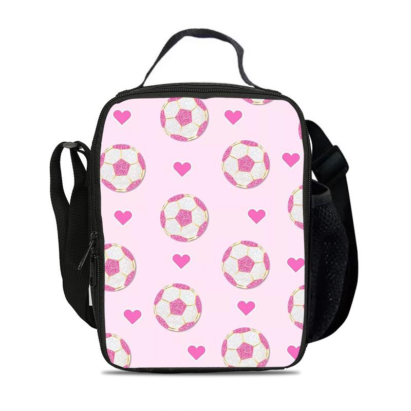 Soccer Ice Pack Insulation New Style Sports Style Youth Football Print Best Partner for Male and Female Students Going To School