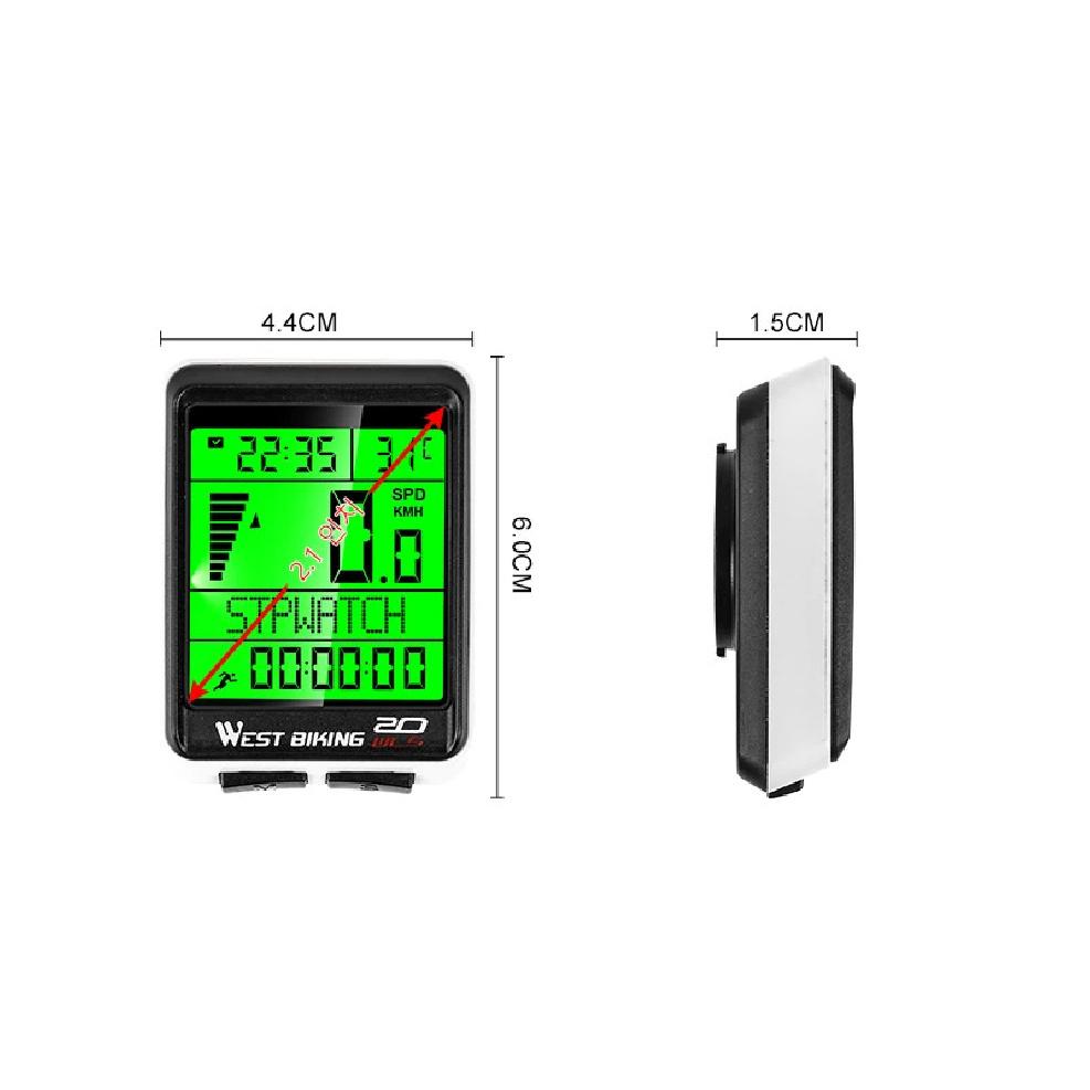 WEST BIKING Bicycle Wireless Computer MTB Road Bike Odometer Multifunction Cycling Stopwatch Speedometer Rainproof Bike Computer