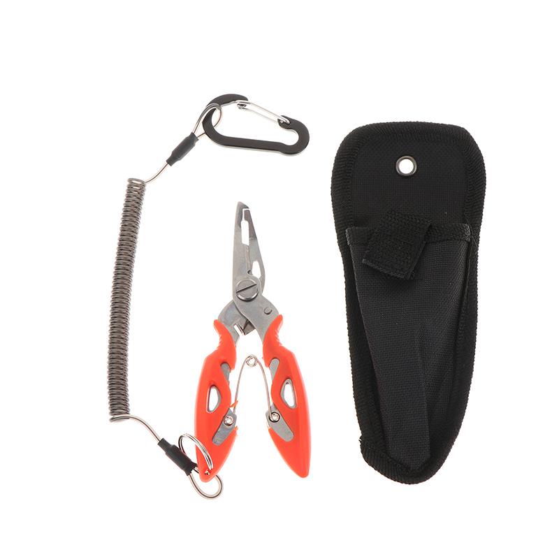 

Multifunction Fishing Pliers Tools For Goods Tackle Gear Hook Recover Pliers Vise Knitting Flies Scissors Braid Set Fish Tongs помаранчевий