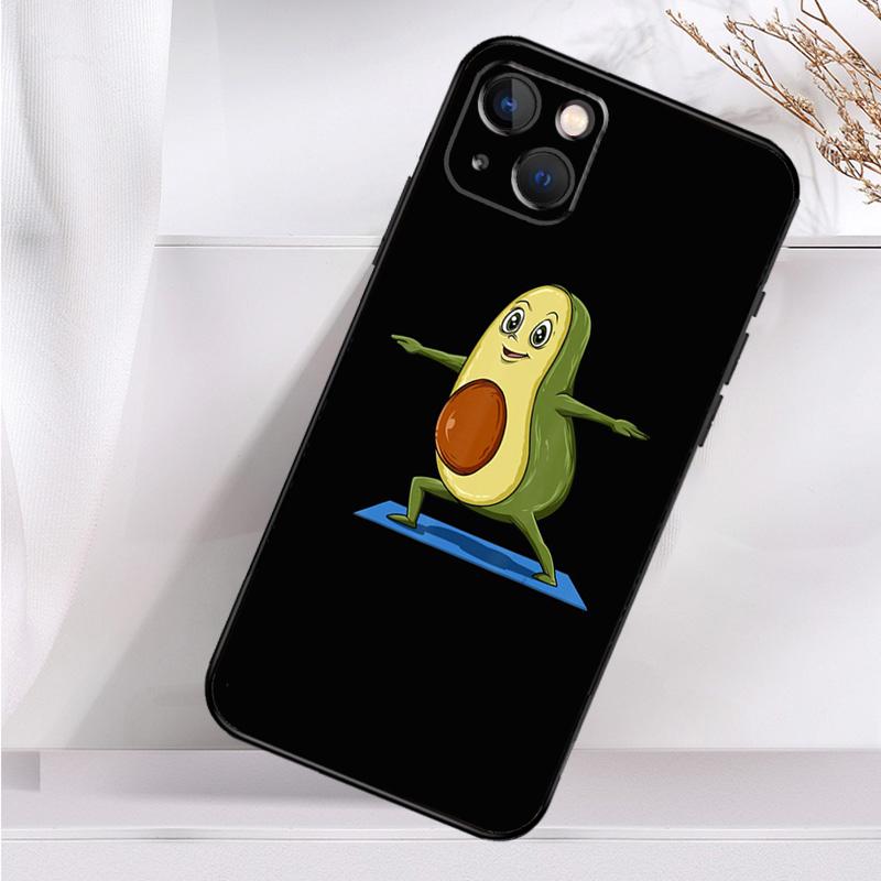 Avocado Yoga Funny Pattern Shockproof Case For iPhone 17 Pro Max 11 14 15 16 Plus 12 13 Mini 16e 17 Air Phone Cover