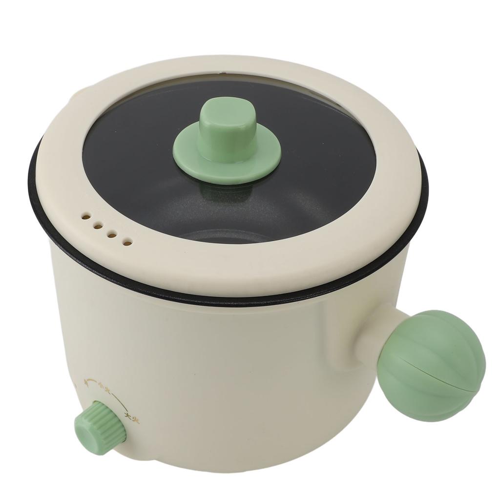 Electric Cooking Pot Multifunctional Non Stick Portable Mini Electric Hot Pot for Kitchen Dorm 1.8L EU Plug 220V