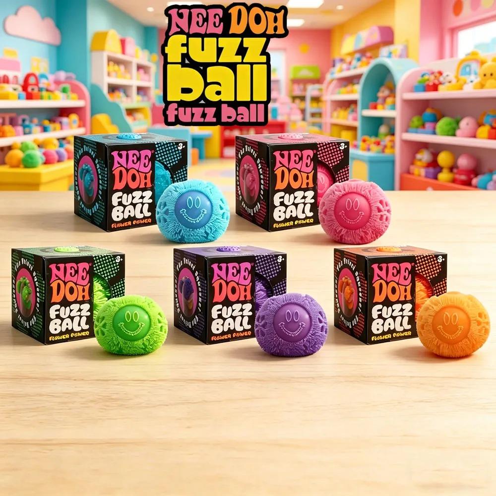 Schylling Needoh Palla di Fuzz Flower Power Cubo Sensoriale Fidget Squishy Oggetto da Stringere Anti-Ansia Per Concentrazione Popolazione ADHD