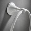 Elegant Oval Metal Towel Rings with Embossed Not Slip Base Stand for Secure Towel Holding In Modern Classical Bathrooms