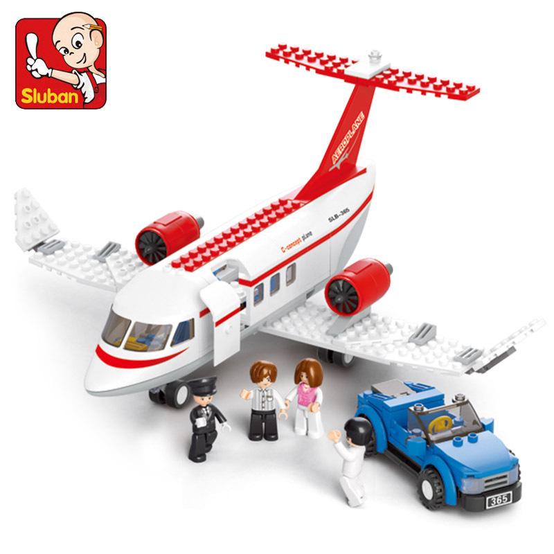 Little Luban B0366 Children's Educational Airplane Building Blocks Toy