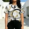 Women's Basic Korean Style Crew Neck Short Sleeve Top, Comfortable & Versatile, Ideal for Daily Casual Wear & Short Trips