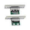 USB Type-C Female Port, 6-Pin, 5V Charging Only, White Fixing Tab, Dual 5.1K Resistors, 2 Solder Points.