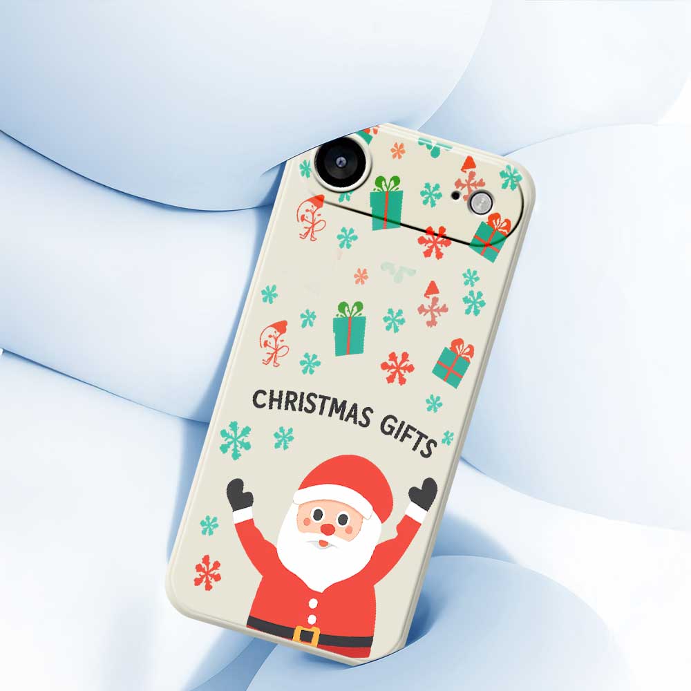 For iPhone 17 Air Case Christmas Gifts Pattern Printing Straight Edge TPU Phone Back Cover