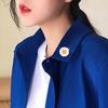 Women Brooch Sparkling Rhinestones Chrysanthemum Shape Lapel Pin Suits Coats Bags Scarves Badge Versatile Accessory