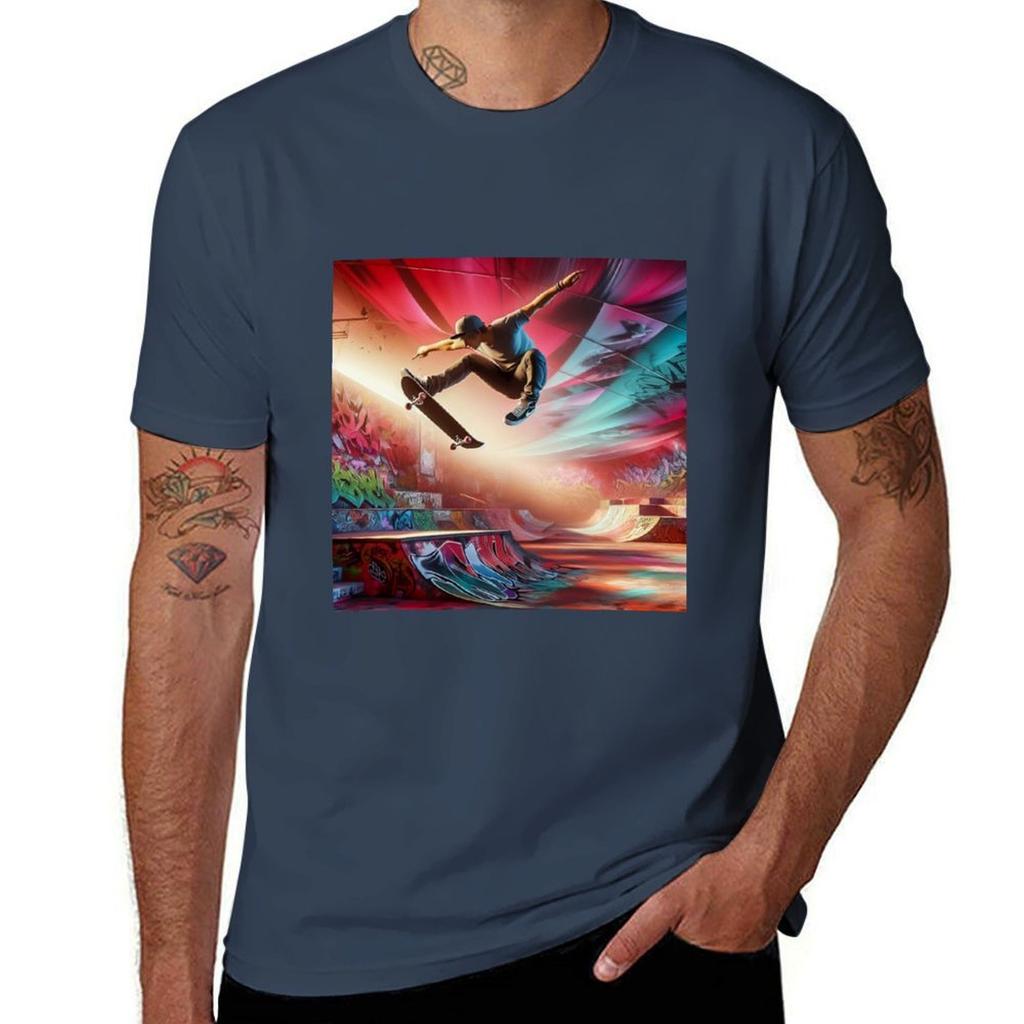 Skateboarders Paradise Tshirt Soft Casual Short Sleeve Cotton Tee Tshirt