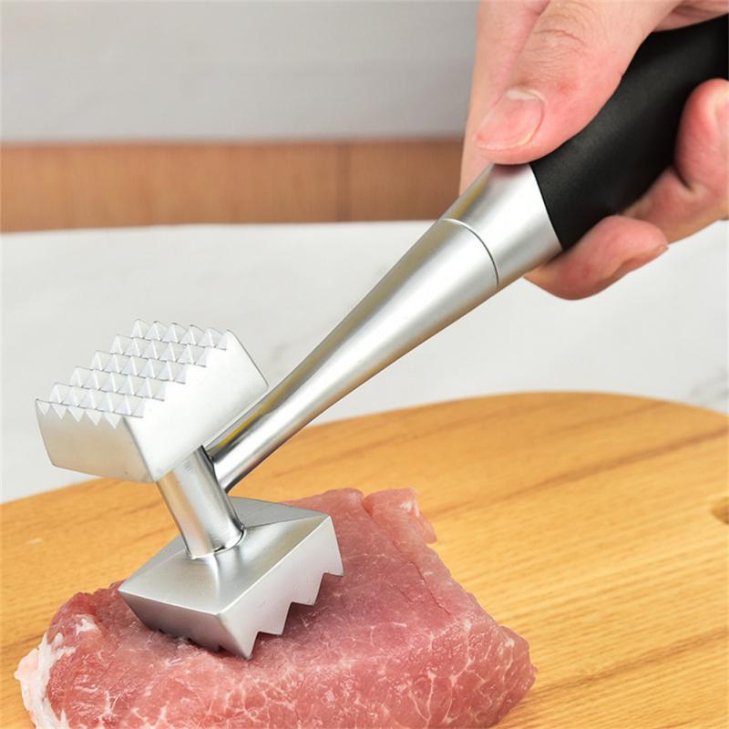 Rib Breaker Portable Durable Practical Creative Kitchen Gadget Meats Hammers Household Silicone Handle Meat Tool Stainless Steel