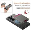 2 In 1 Magnetic Card Bag Leather Cover for Samsung Z Fold 7 Fold6 Fold5 Fold4 Fold3 Magsafe Shockproof Matte Case Funda