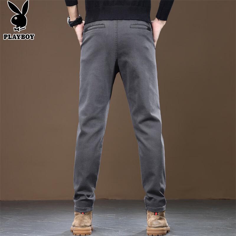 PLAYBOY Men's Straight-Leg Casual Business Trousers