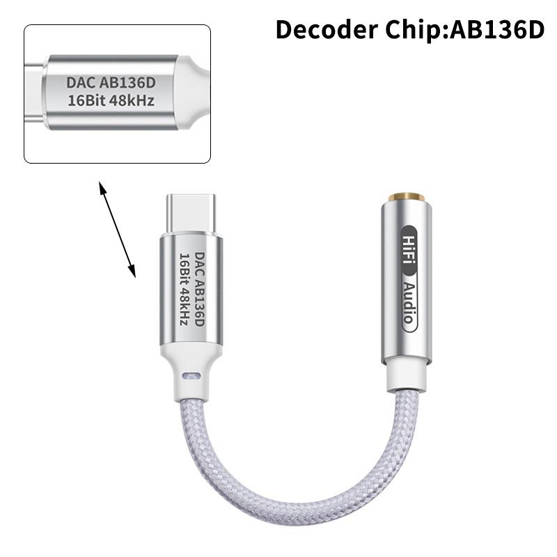 Type C To 3.5Mm Hifi Dac Headphone Amplifier Cx31993 Chip Usb C Audio Decoder Amp Adapter Dac Amplifier For Iphone 16/Android
