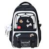 The new schoolbag is cute, small and fresh. The high-value schoolbag for high school students contrasts colors. The multi-compartment backpack