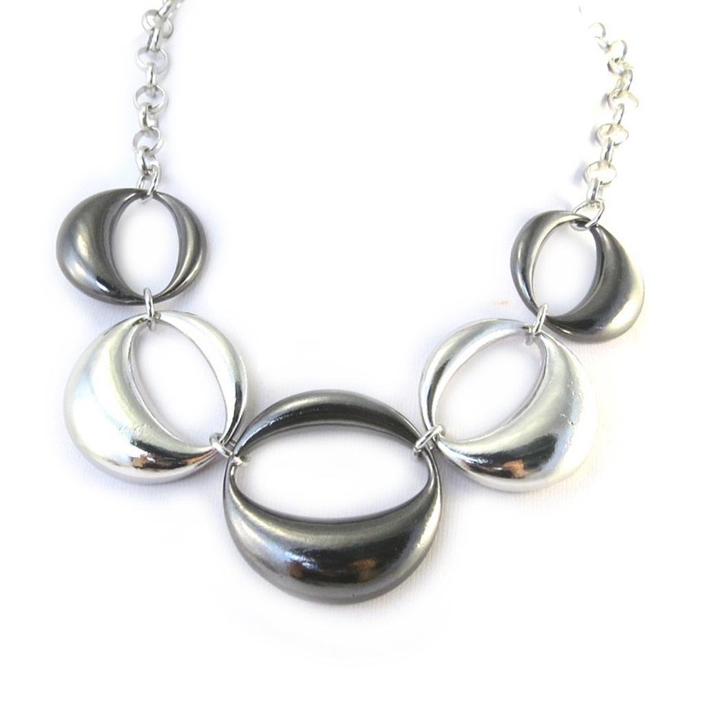 

Les Trésors De Lily [M8004] - Дизайнерское колье Клеопатра серебристо-серое