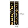 1 Pair Happy Year Porch Sign Hanging Banners Decorations Photo Props Ornament Party for