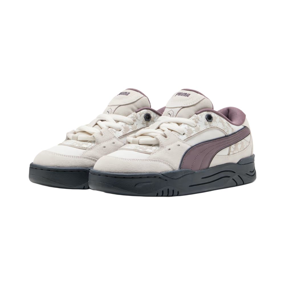 Puma 180 Comfortable Versatile Durable Low-Top Skate Shoes Unisex Sneakers Beige Purple 403230-02