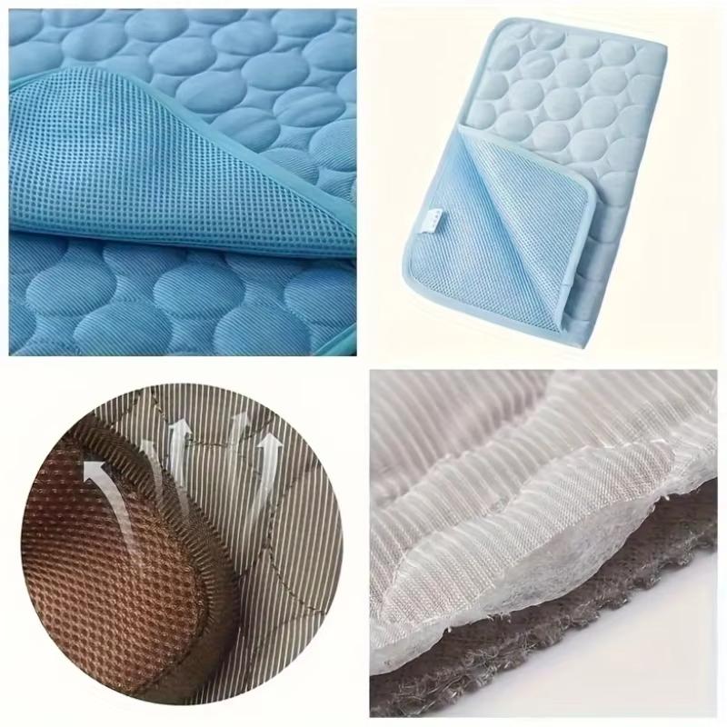 Pet Cooling Mat Dog Cat Sleeping Pad Cool Ice Silk Moisture-proof Mattress Cushion Summer Small Animal Cold Bed 5 Sizes