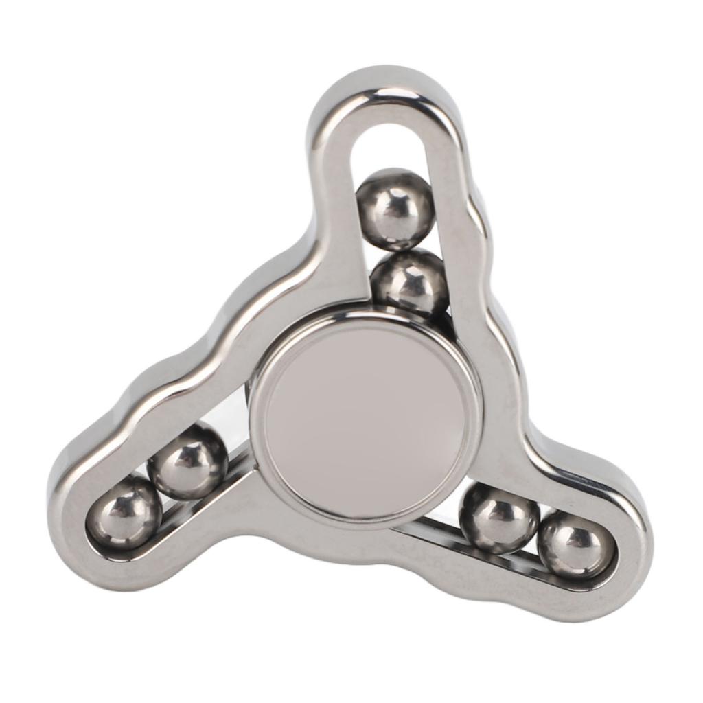 Fingertip Gyroscope Sensory Toy 3 Leaves Reduce Anxiety Smoothing Rotating Stainless Steel