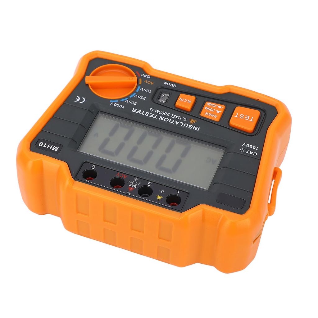 Megohmmeter Digital Insulation Tester Resistance Meter LCD 1999 Counts for Measurement