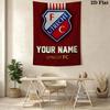 Custom Name FC Utrecht Wall Tapestry Aesthetic Wall Hanging Printed Fabric Blanket Decorative Tapestries for Bedroom Living Room Home Decor