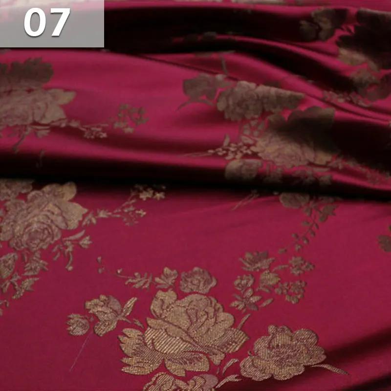 1/2/3/4 Meter Chinese Style Brocade Silk Fabric Satin Jacquard Fabric For Diy Sewing Cheongsam Dress Stage Film Garment Fabric