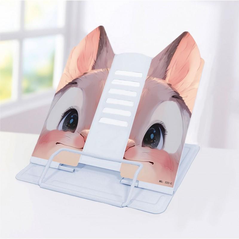 Suport metalic reglabil pentru citit Cărți Tablete Corecția Posturii Suport de birou Design cu urechi de pisică Multiple culori Mingqiang 302 Cat Ear Clip C