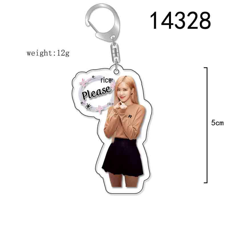 BLACKPINK Acrylic Double-Sided Keychain: Lisa, Jisoo, Jennie, Rosé