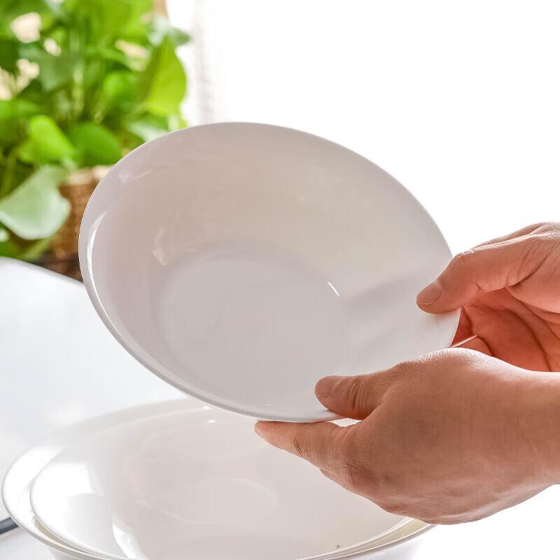 8-inch Pure White Porcelain Conical Bowl