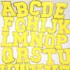A-Z Big Size Letter Patches For Clothing Yellow Color Iron On Patches On Clothes Sew On Stickers Applications(8Cm)