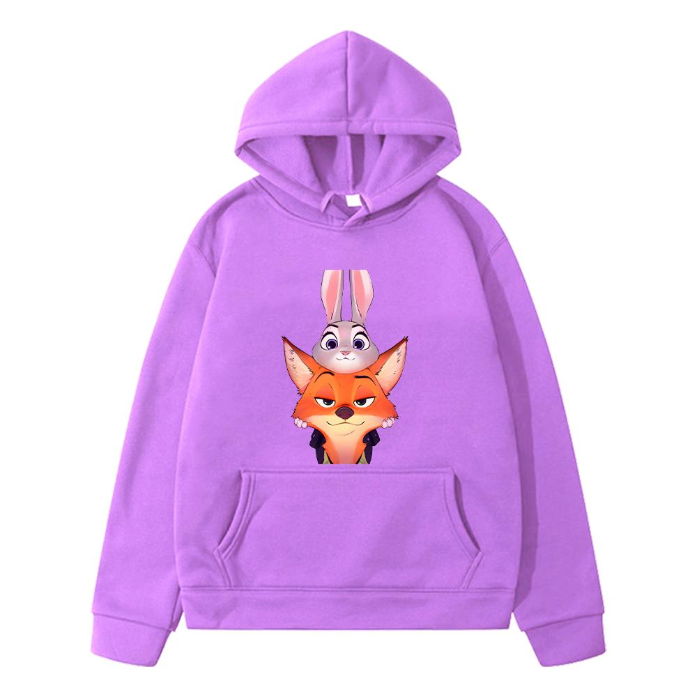 Zootopia 2 Print hoodie Fleece sweatshirt Kawaii Jacket Autumn anime hoodie boy pullover y2k sudadera kids clothes girls