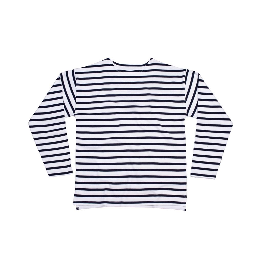 One By Mantis Unisex-Erwachsene Langarm-T-Shirt mit bretonischen Streifen