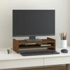 VidaXL Monitor Stand Honey Brown 50x27x15 Cm Solid Pine Wood 814022