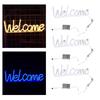Welcome Neon Signs Backdrop Wall Decor Neon Light Sign for Indoor Bar Party